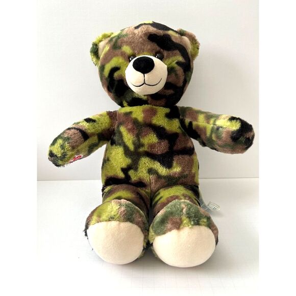 Build A Bear Teddy Bear Camouflage Bear 16" Army Military Camo Plush BAB Stuffed - Picture 1 of 4